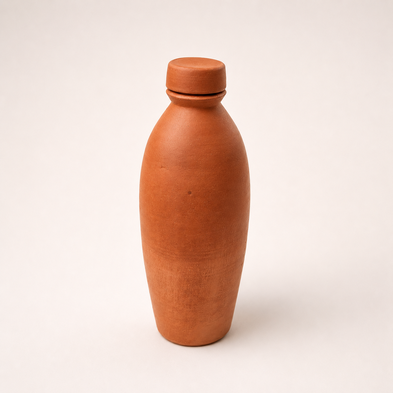 Kora Handmade Fired-Clay Water Bottle 800ml | upper view