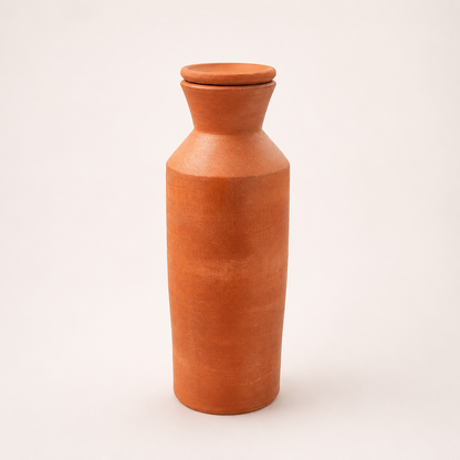 EcoSip Edge | Natural Terracotta Water Bottle | 800ml