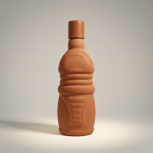 EcoSip Ridge | Natural Terracotta Water Bottle | 800ml
