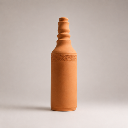 EcoSip Ridge Plus | Natural Terracotta Water Bottle | 1300ml