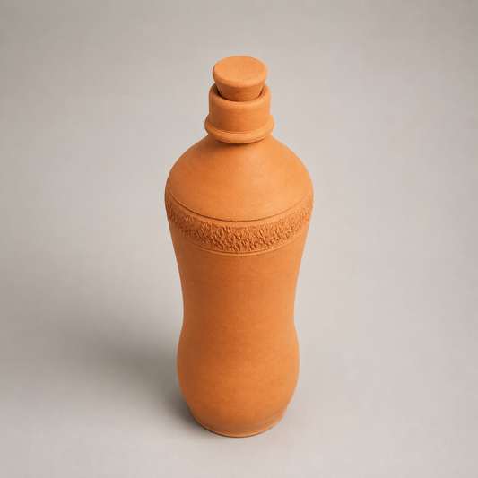 EcoSip Curve | Natural Terracotta Water Bottle | 1300ml